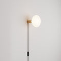 Lampe mit Stecker mit metallischer Oberfläche und Glühbirne LED Ellipse mit Porzellan-Effekt – Satiniertes Bronze