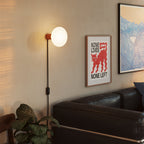 Leuchte mit Stecker mit metallischer Oberfläche und LED-Glühbirne Ellipse in Porzellanoptik – Satin-Kupfer – Ansicht 2