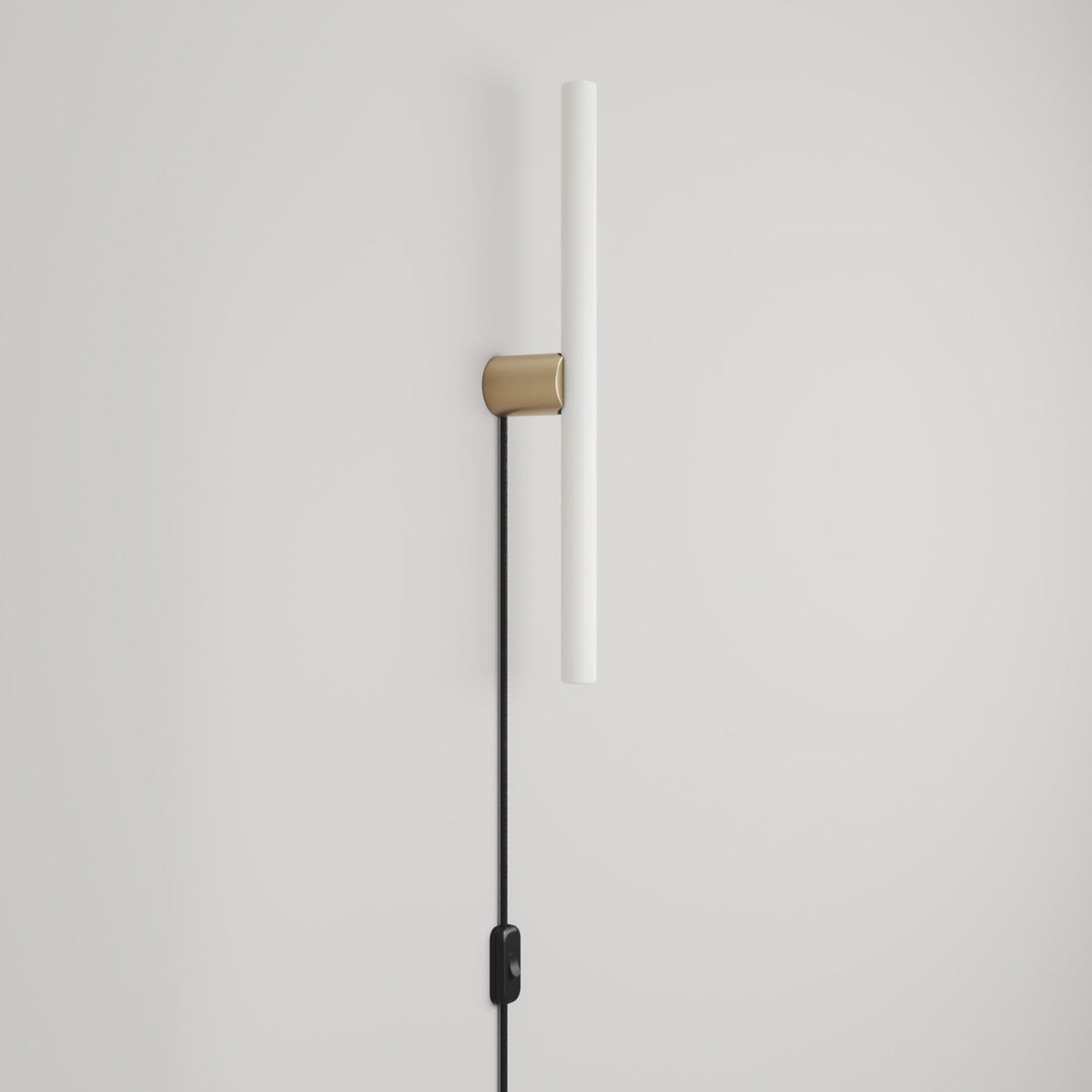 Steckerleuchte mit Metallfinish und S14d-LED-Linienlampe – Gebürstete Bronze – Ansicht 4