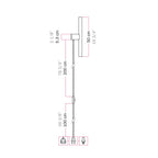 Steckerleuchte mit Metallfinish und linearer S14d LED-Lampe – Satin-Kupfer – Ansicht 6