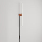 Steckerleuchte mit Metallfinish und linearer S14d LED-Lampe – Satin-Kupfer – Ansicht 4