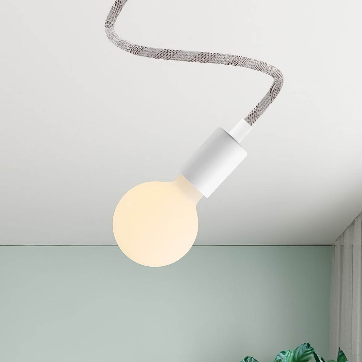Creative Flex-Lampe 60 cm für Wand oder Decke – Mattweiß – Ansicht 3