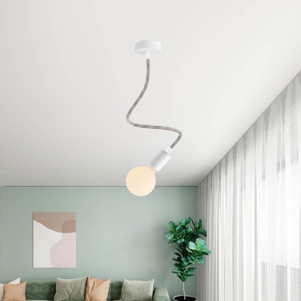 Creative Flex-Lampe 60 cm für Wand oder Decke – Mattweiß – Ansicht 2