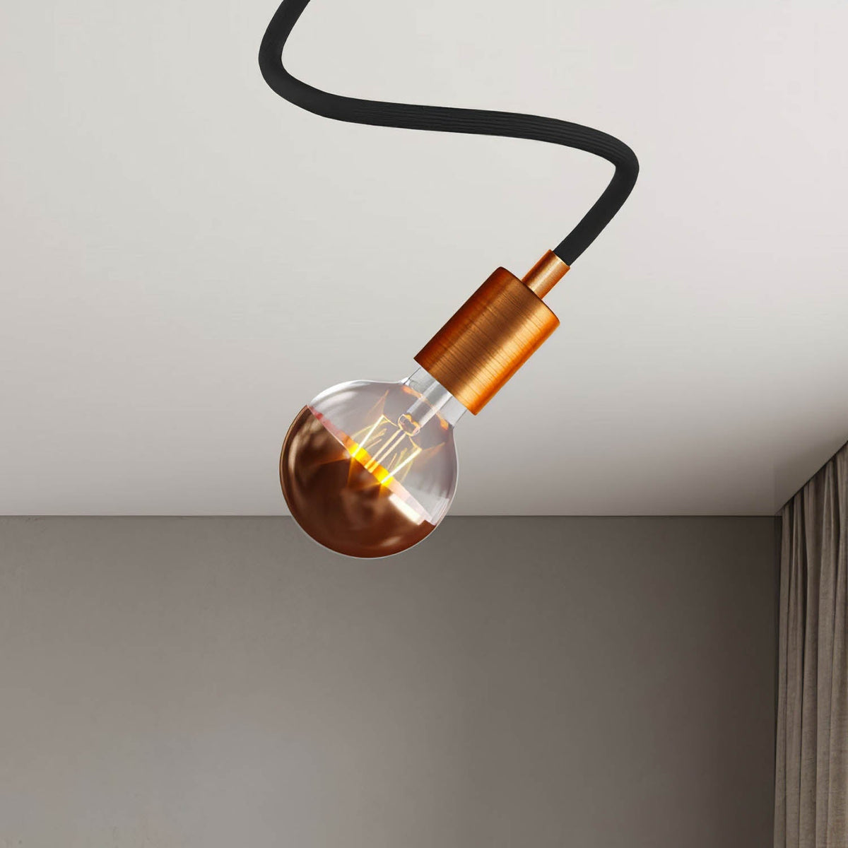 Wandleuchte Creative Flex 60 cm – Decke oder Wand – Satiniertes Kupfer – Ansicht 3