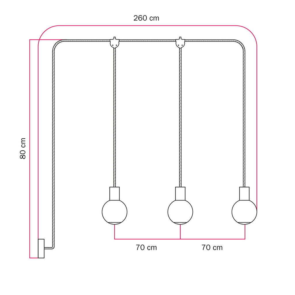 Außenleuchte Modulair IP65 mit 3 Abhängungen und bruchsicheren Unbreak-a-Ball-Lampenschirmen – Weiß – Ansicht 5