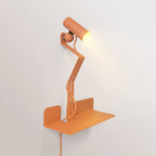 Wandleuchte mit Ablage und magnetischem, verstellbarem Spots – Murio Tubo – Orange