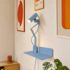 Wandleuchte mit Ablage und verstellbaren magnetischen Spots – Murio Tubo – Blau – Ansicht 2