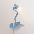 Wandleuchte mit Ablage und verstellbaren magnetischen Spots – Murio Tubo – Blau