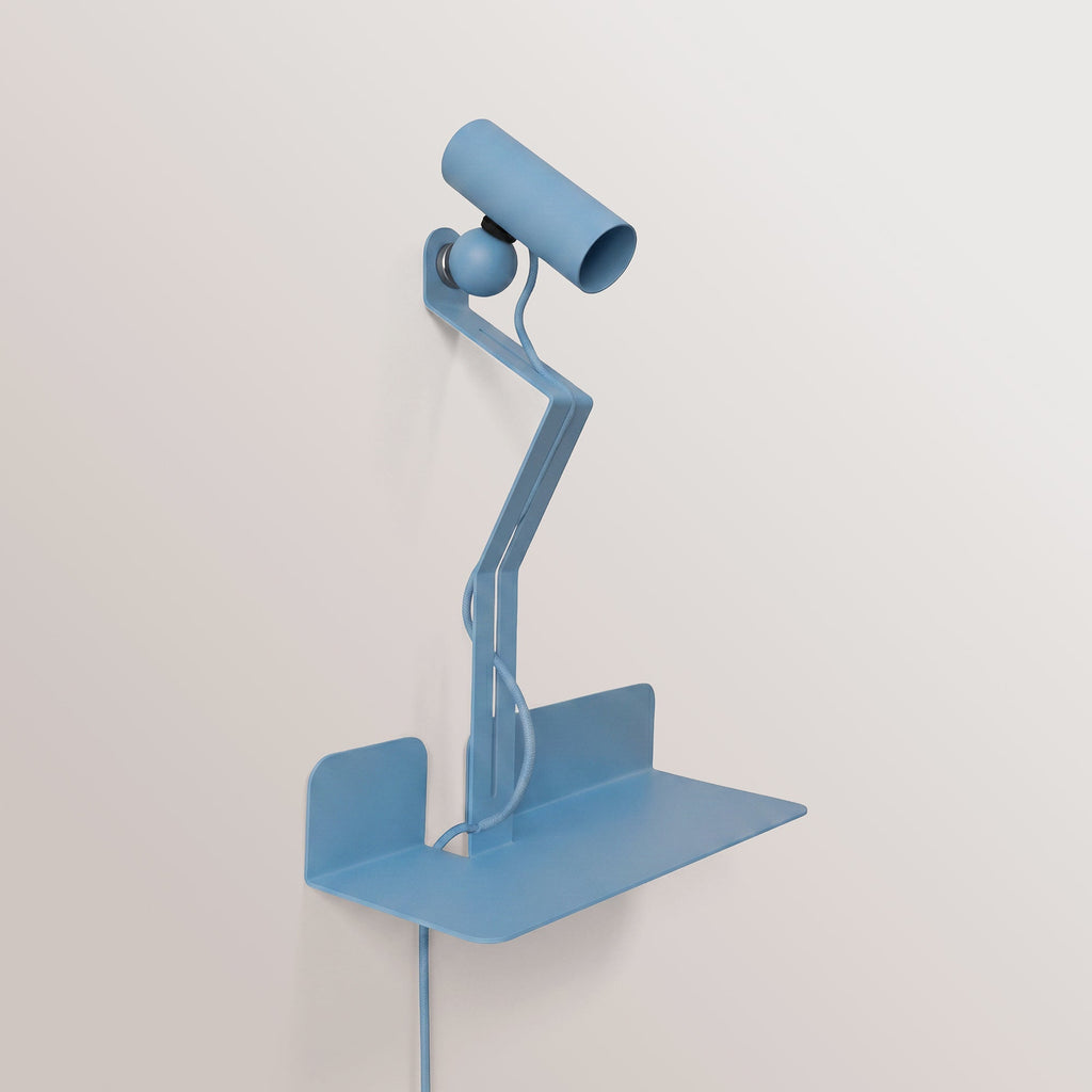 Wandleuchte mit Ablage und verstellbaren magnetischen Spots – Murio Tubo – Blau – Ansicht 3