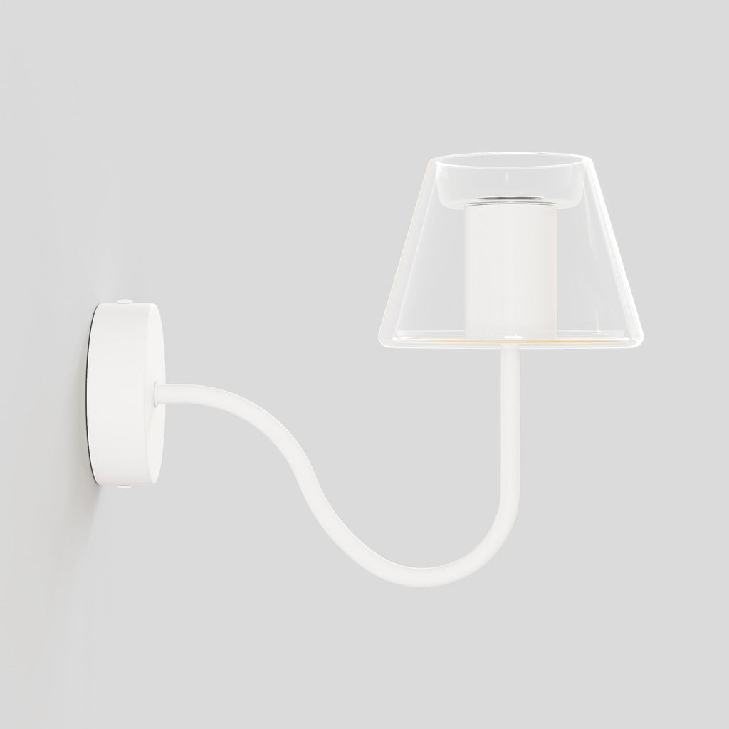 Wandleuchte Fermaluce G07 mit S-Ausleger – Mattweiß – Ansicht 4