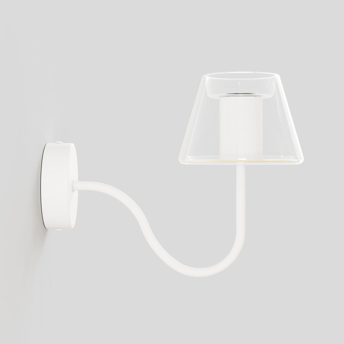 Wandleuchte Fermaluce G07 mit S-Ausleger – Mattweiß – Ansicht 4