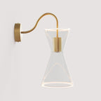 Ghost Doppelkonus Wandleuchte mit S-Extension - Satinbronze