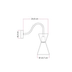 Ghost Doppelkonus Wandleuchte mit S-Extension - Satinbronze – Ansicht 4