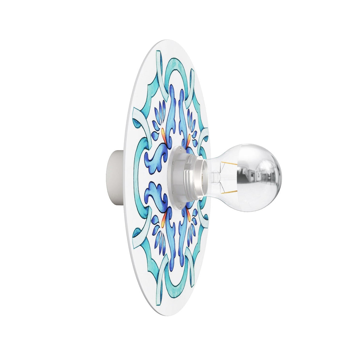 Wand- oder Deckenlampe Weiß mit Keramik-Effekt-Schirm – Wasserdicht IP44 – IO