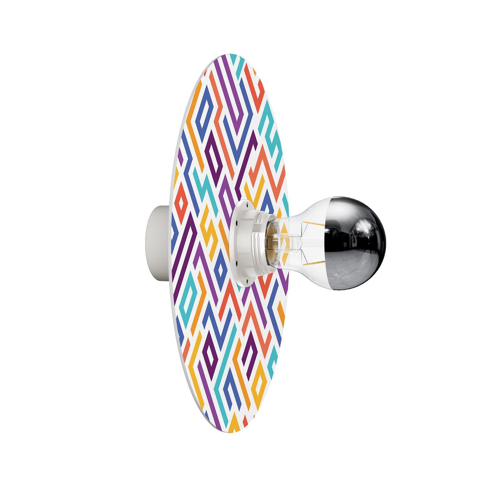 Wand- oder Deckenleuchte mit Schirm „Kaleidoscope“ Geometrie 2 mit geometrischem Design – Wasserdicht IP44