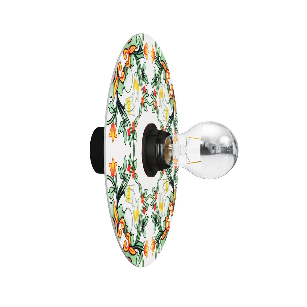Wand- oder Deckenlampe Schwarz mit Majolika-Effekt-Lampenschirm – Wasserdicht IP44 – IO