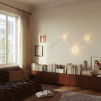 Wandleuchte Spostaluce mit 3 Ghost-Glühbirnen und weißem Kabel – Ansicht 2