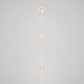 Wandleuchte Spostaluce mit Stecker, 3 Ghost-Glühbirnen und weißem Kabel