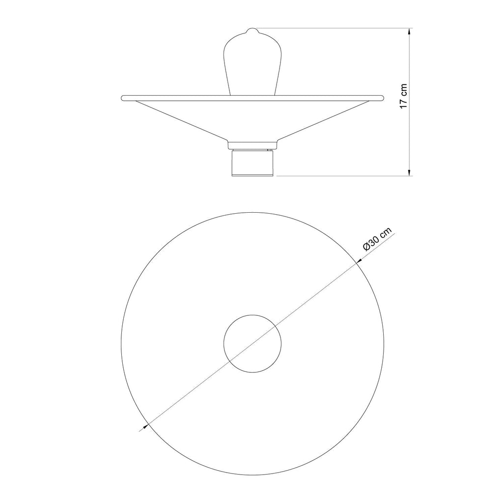 Weiße Deckenleuchte mit Metallschirm Swing – Wasserdicht IP44 – IO – Ansicht 7