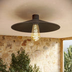 Schwarze Deckenleuchte mit Metallschirm Swing – Wasserdicht IP44 – IO – Ansicht 3