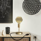 Tischleuchte Alzaluce Globo Ghost aus Metall – Satinbronze – Ansicht 2