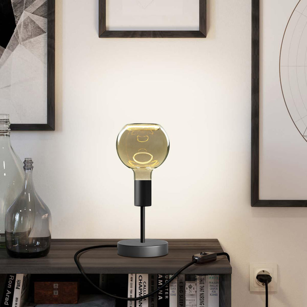 Tischlampe Alzaluce Globo Ghost aus Metall - Schwarz matt – Ansicht 2