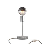 Tischleuchte Alzaluce Half Cup aus Metall – Chrom