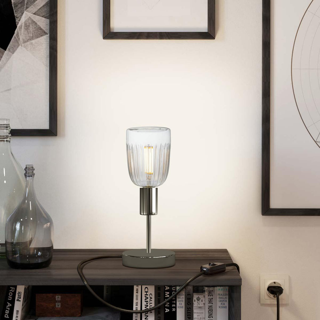 Tischlampe Alzaluce Tiche aus Metall - Perlschwarz – Ansicht 2