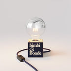 Tischlampe Cubetto „Bimbi c’è l’onde“ mit globeförmiger Glühbirne, halbversilbert – Tuttapolpa – Ansicht 4