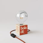 Tischlampe Cubetto "Boia de" mit Glühbirne Globus halb Kugel Silber - Tuttapolpa – Ansicht 3