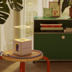 Tischlampe Cubetto „Buonanotte fiorellino“ mit Ghost-Glühbirne – Santomanifesto – Ansicht 2