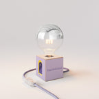 Tischlampe Cubetto „Buonanotte fiorellino“ mit Glühbirnen-Globe, halbverspiegelte Silberkugel - Santomanifesto