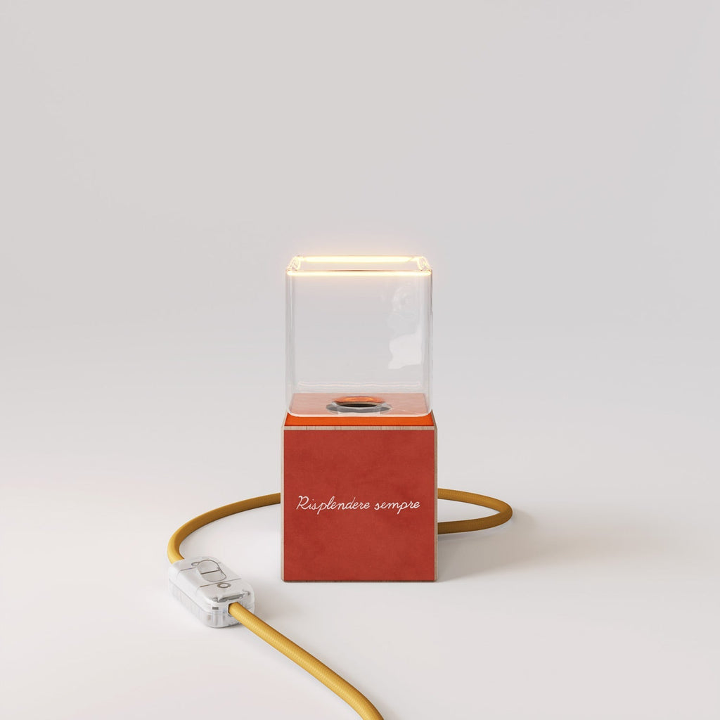 Tischlampe Cubetto "Il sole" mit Ghost-Glühbirne - Santomanifesto – Ansicht 5