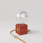 Tischlampe Cubetto „Il sole“ mit Glühbirnen-Globe, halbverspiegelte Silberkugel - Santomanifesto – Ansicht 3