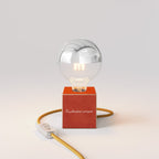 Tischlampe Cubetto „Il sole“ mit Glühbirnen-Globe, halbverspiegelte Silberkugel - Santomanifesto – Ansicht 4