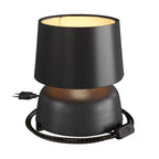 Tischlampe aus Keramik Schale mit Lampenschirm Athena - Schwarz