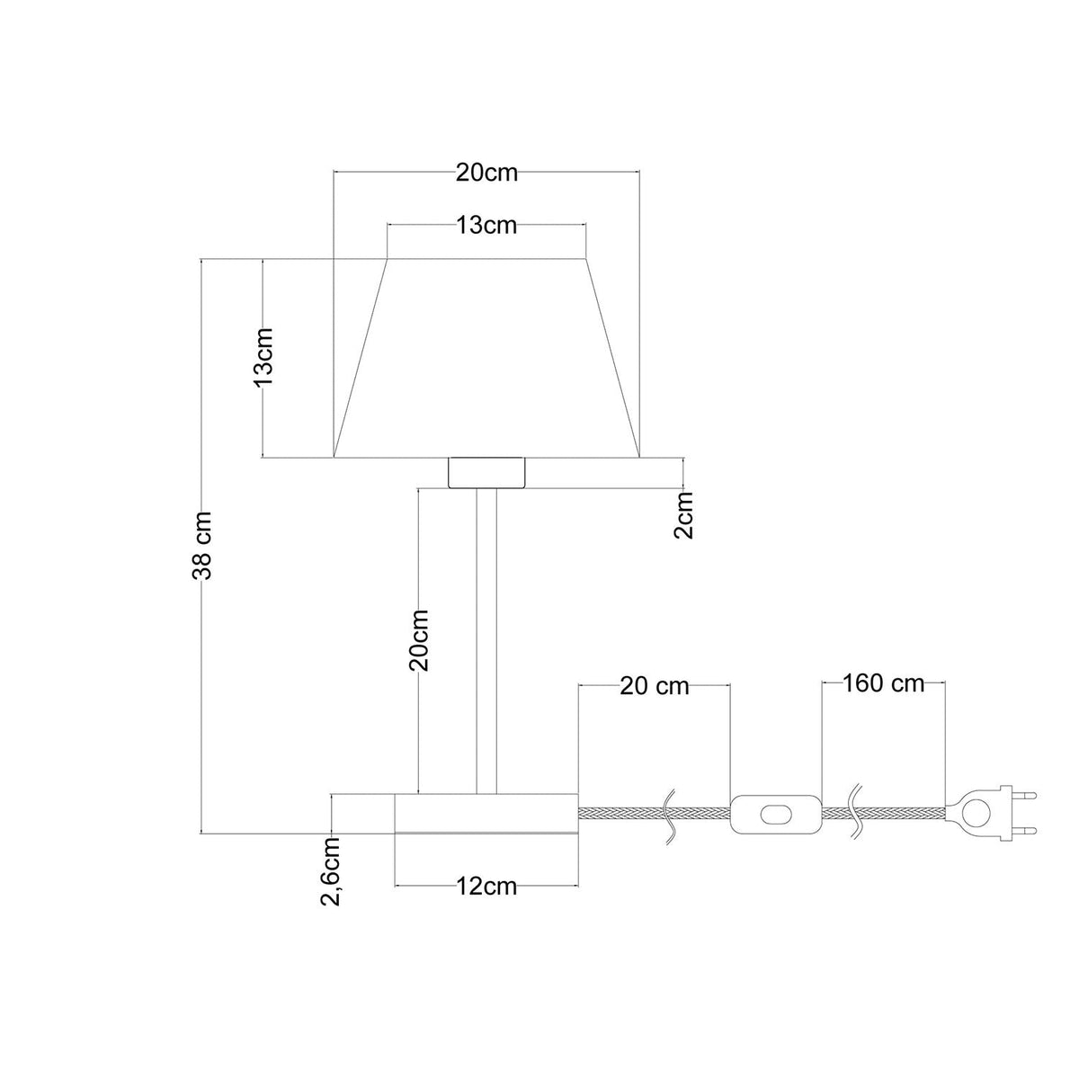 Tischlampe aus Holz mit Impero-Schirm – Alzaluce Wood – Neutral – Ansicht 4