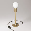 Tischlampe MAG-Y mit runder Metallbasis – Satiniertes Bronze