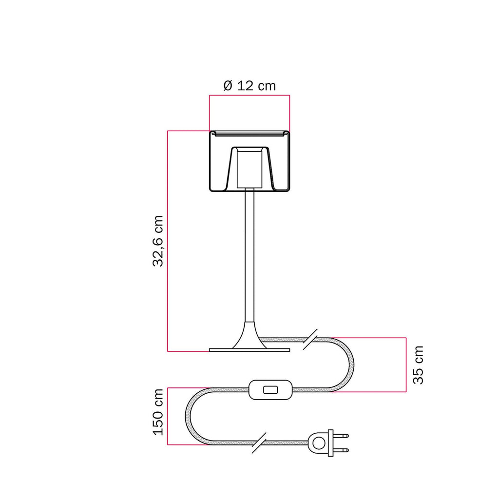 Tischlampe MAG-Y mit runder Metallbasis und Ghost smoky Glühbirne – Schwarz – Ansicht 4