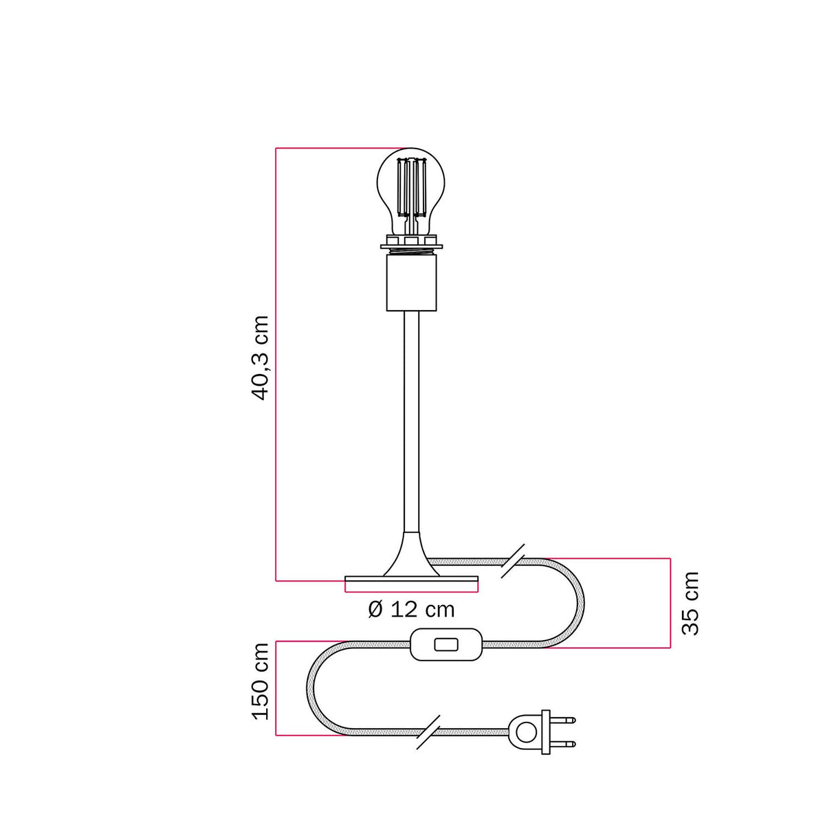 MAG-Y Tischlampe mit runder Metallbasis und Vorrichtung für Lampenschirm – Satinbronze – Ansicht 4