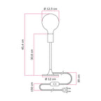 MAG-Y Tischlampe mit runder Metallbasis – Schwarz – Ansicht 4