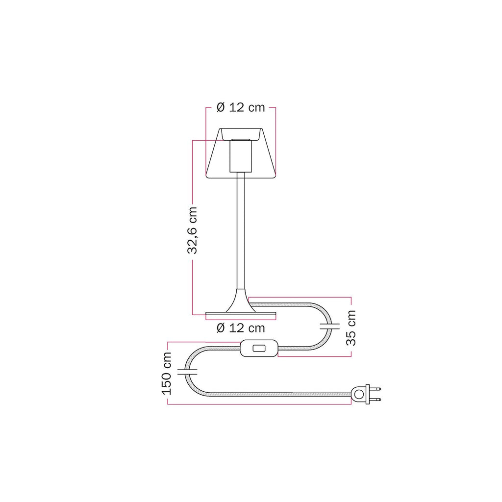 Tischlampe MAG-Y G07 mit rundem Metallfuß – Gebürstete Bronze – Ansicht 5