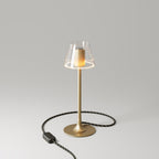 Tischlampe MAG-Y G07 mit rundem Metallfuß – Gebürstete Bronze