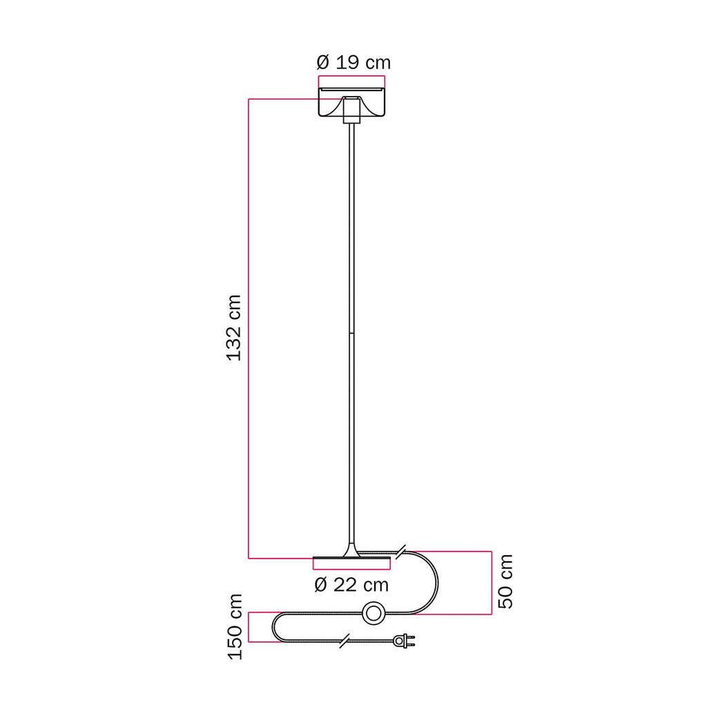 Stehlampe MAG-Y mit runder Metallbasis und Ghost Smoky-Leuchtmittel – Schwarz – Ansicht 4