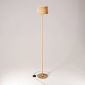 Stehleuchte MAG-Y mit runder Metallbasis und Athena-Schirm – Satin-Bronze