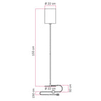MAG-Y Stehlampe mit runder Metallbasis und Zylinderschirm M - Satinbronze – Ansicht 5