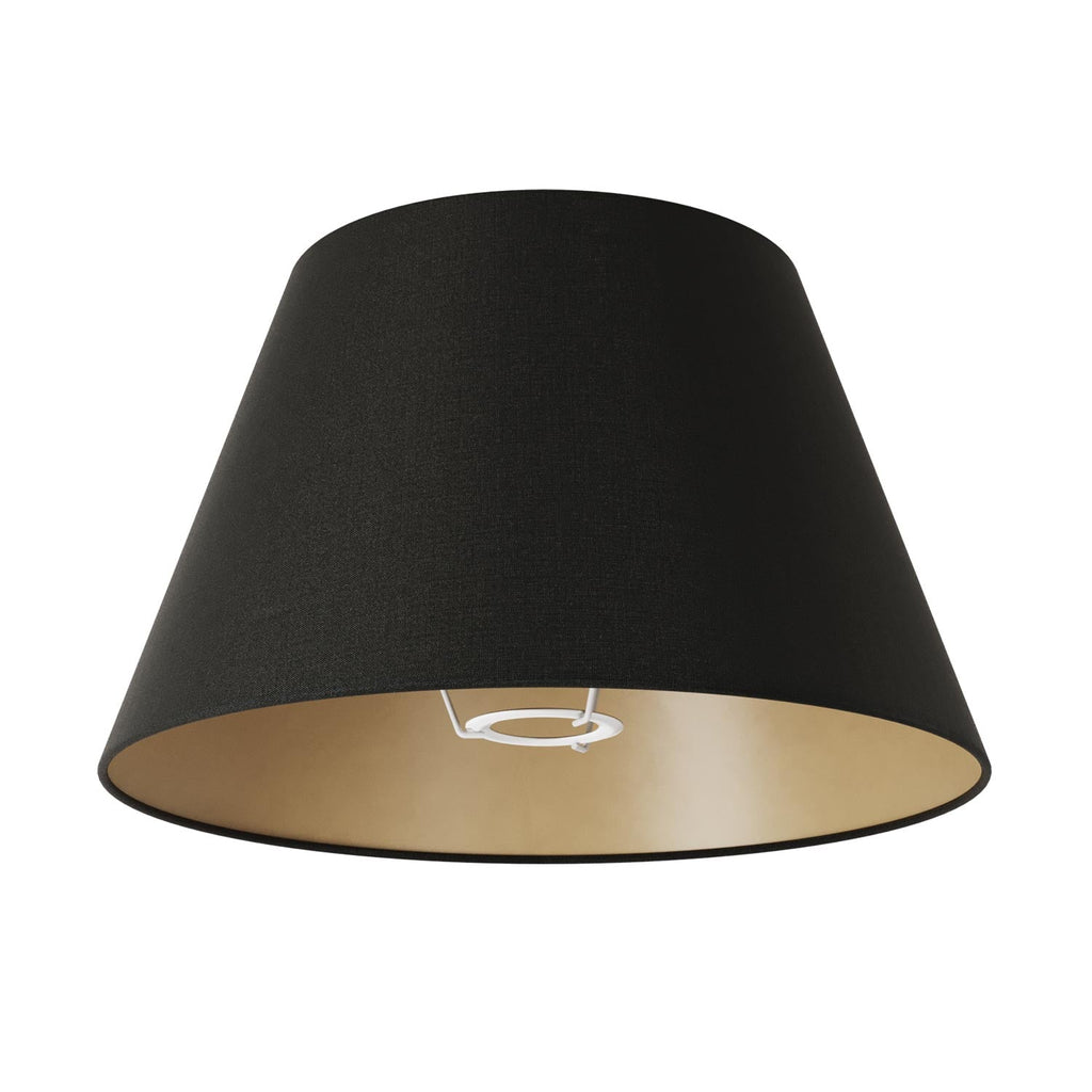Stehlampe MAG-Y mit runder Metallbasis und Impero M-Lampenschirm – Schwarz – Ansicht 4