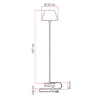 Stehlampe MAG-Y mit runder Metallbasis und Impero M-Lampenschirm – Schwarz – Ansicht 5