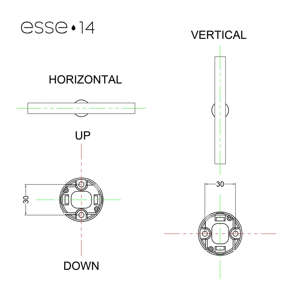 Esse14 Wand- oder Deckenleuchte für LED-Glühbirne S14d - Wasserdicht IP44 - Effekt Brown marble – Ansicht 6