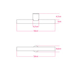 Esse14 Wandleuchte oder Deckenleuchte für LED-Glühbirne S14d - Wasserdicht IP44 - Wengé-Effekt – Ansicht 8